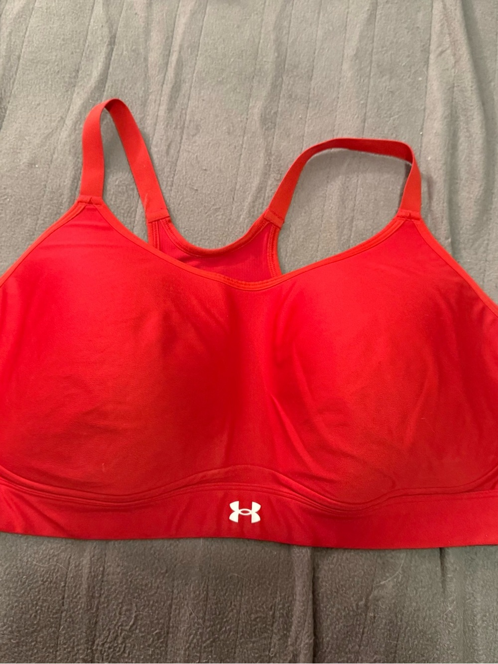 Under Armour Bright Red Padded Medium-Support Sports Bra